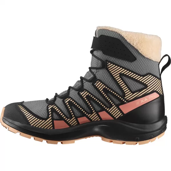  Gyerekcipők SALOMON XA PRO V8 WINTER WATERPROOF J ÓN/FEKETE/BARACK FUZZ 