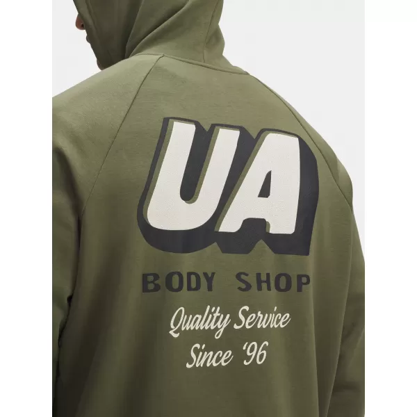  Férfi pulóver UNDER ARMOUR UA RIVAL FLEECE HBR LOGO HD 6003955-390 ZÖLD 