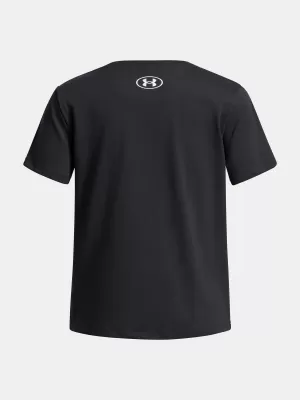 Lányos póló UNDER ARMOUR UA BIG LOGO SS 1389756-001 FEKETE