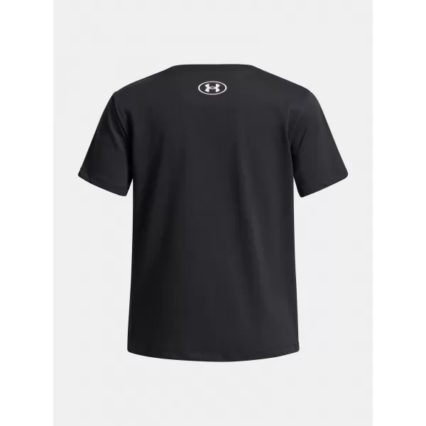  Lányos póló UNDER ARMOUR UA BIG LOGO SS 1389756-001 FEKETE 