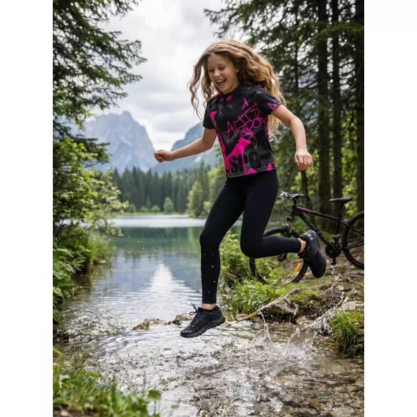  Gyermekfunkciós T -piró prémium ALTISPORT VOJ/ALK076TR01 FEKETE/FLUO RÓZSASZÍN 