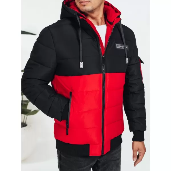  Kabát DSTREET TX5052 FEKETE/PIROS 