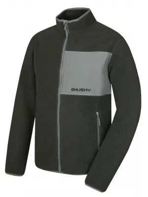 Férfi pulóver HUSKY ADDY ZIP M ELHALVÁNYULT ZÖLD