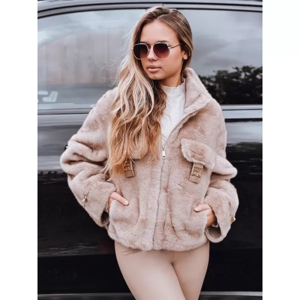  Női kabát DSTREET TY5248 BÉZS 
