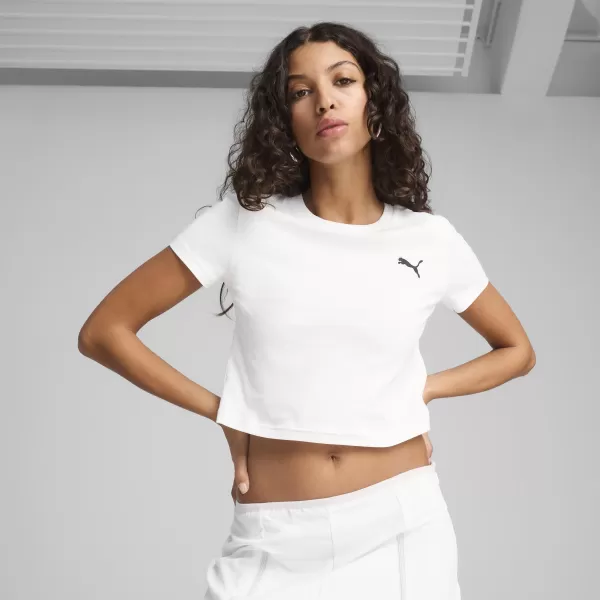  Ing PUMA WARDROBE ESS BABY TEE 62974502 PUMA FEHÉR 