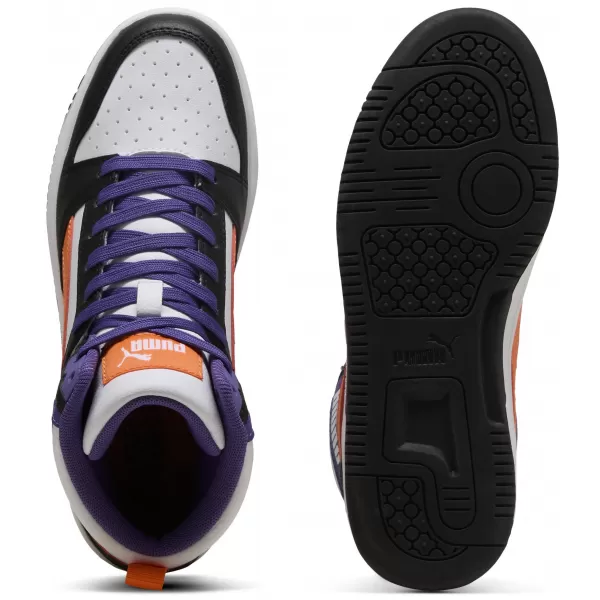  Bébi cipő PUMA REBOUND V6 MID JR 39383134 PUMA FEHÉR/NARANCSSÁRGA GLO/FEKETE 