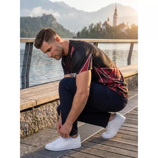  Prémium férfi szabadidő ing ALTISPORT VOJ/ALM123TR06 FEKETE-PIROS 