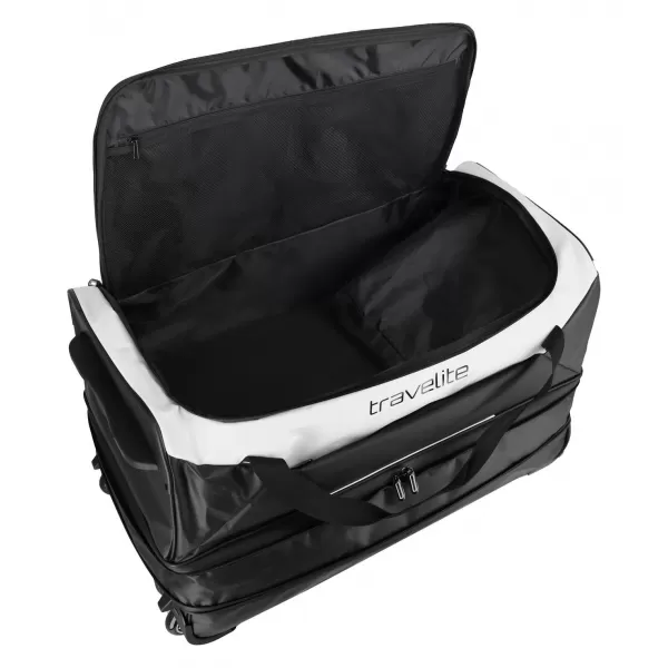  Táska TRAVELITE BASICS WHEELED DUFFLE EXP. FEKETE/FEHÉR 