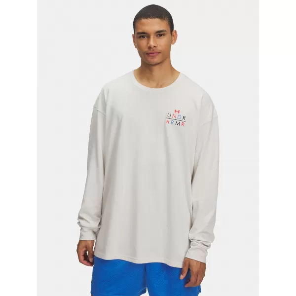  Férfi póló UNDER ARMOUR UA HWT MODERN SPORT OS LS 6004885-110 FEHÉR 