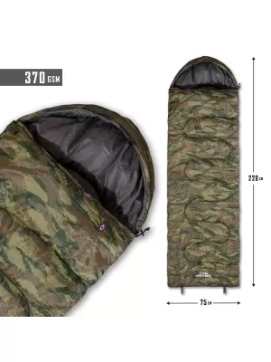 Hálózsák PENTAGON MAJOR SLEEPING BAG 370GR/M² CAMO D19002 SZÜRKE TEREPSZÍNŰ