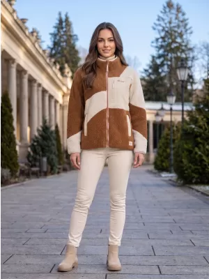 Női polár pulóver ALTISPORT GERI BÉZS/BARNA