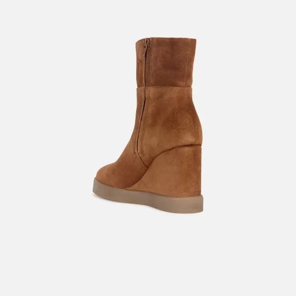  Női bokacsizma GEOX ELIDEA WEDGE BARNA 