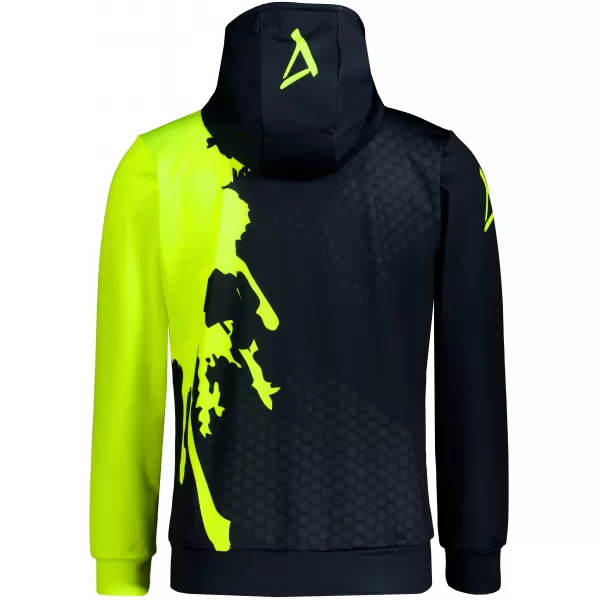  Férfi funkcionális pulóver prémium ALTISPORT VOJ/ALM112MI01 FEKETE-FLUO SÁRGA 