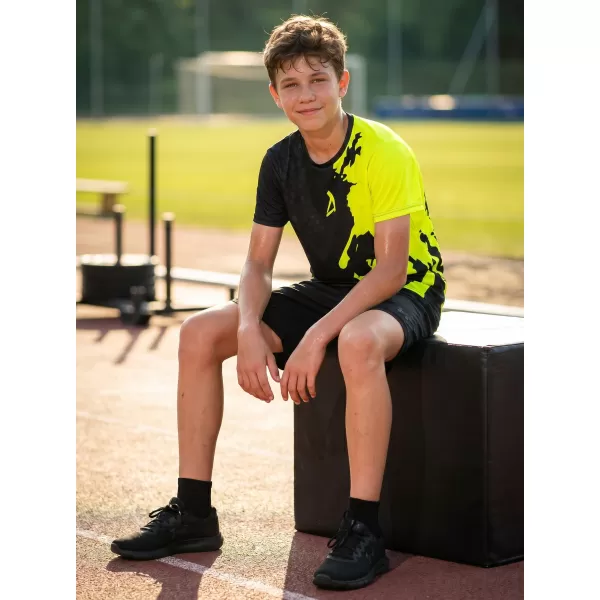  Gyermekfunkciós T -piró prémium ALTISPORT VOJ/ALM112TR01 FEKETE-FLUO SÁRGA 