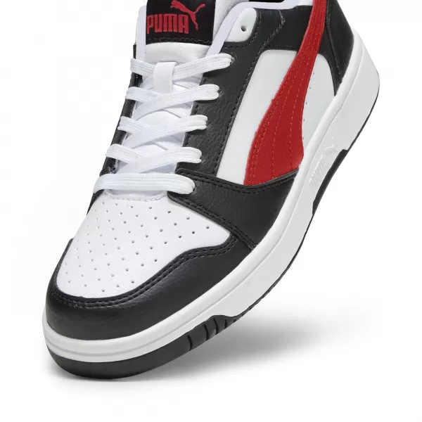  Bébi cipő PUMA REBOUND V6 LO JR 39383304 PUMA FEHÉR/PIROS/FEKETE 
