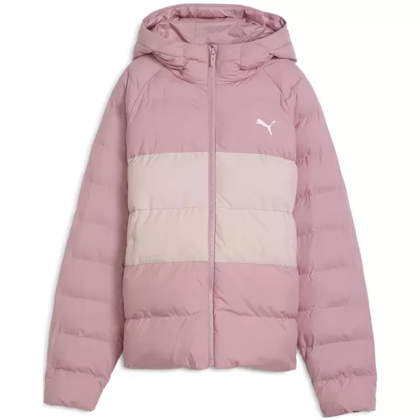  Gyermek dzseki PUMA SYNTHETIC HOODED PUFFER JACKET 68840465 KIEGYENSÚLYOZOTT RÓZSASZÍN 