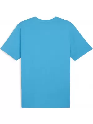 Férfi mez PUMA TEAMRISE LOGO JERSEY COTTON 658705_02 SPEED BLUE/ SEBESSÉG KÉK/PUMA FEHÉR