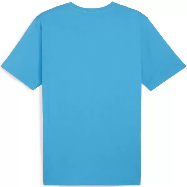  Férfi mez PUMA TEAMRISE LOGO JERSEY COTTON 658705_02 SPEED BLUE/ SEBESSÉG KÉK/PUMA FEHÉR 