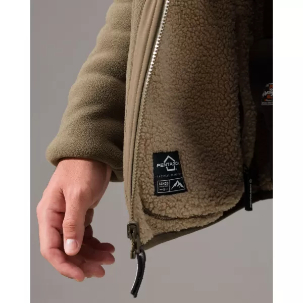  Polár pulóver PENTAGON IANOS SHERPA 2 K09057 KHAKI/RAL7013 