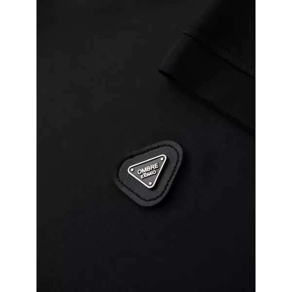  Mens t -phirt gallérral OMBRE OM-POSS-0150 FEKETE 