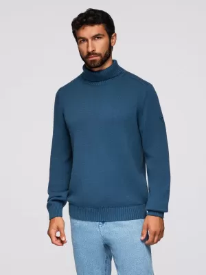 Férfi pulóver OMBRE OM-SWTN-0163 SÖTÉTKÉK