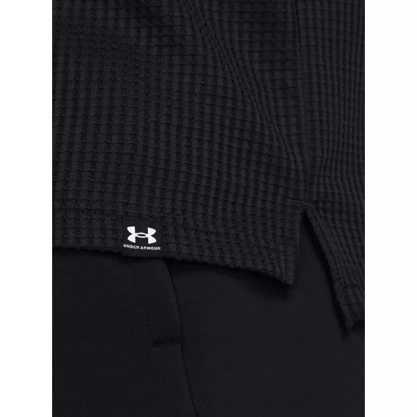  Férfi pulóver UNDER ARMOUR UA RIVAL WAFFLE HOODIE 1383108-001 FEKETE 