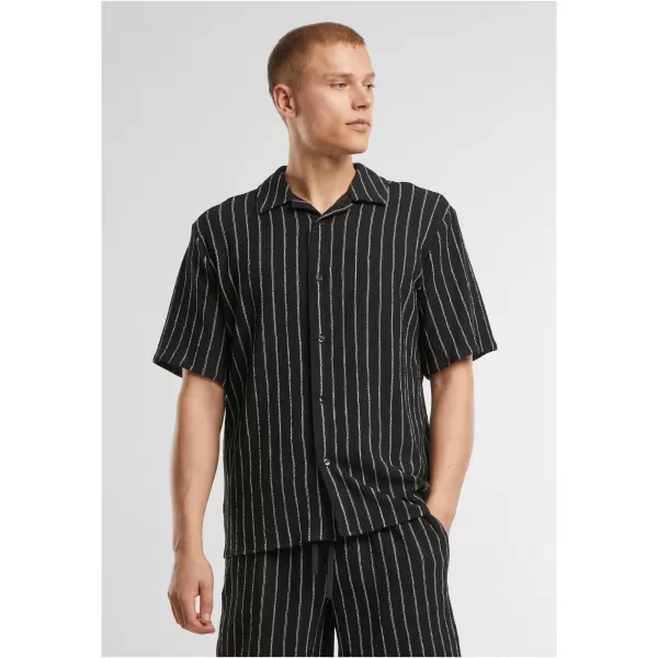  Férfi ing URBAN CLASSICS TB7342 FEKETE/TÖRTFEHÉR 