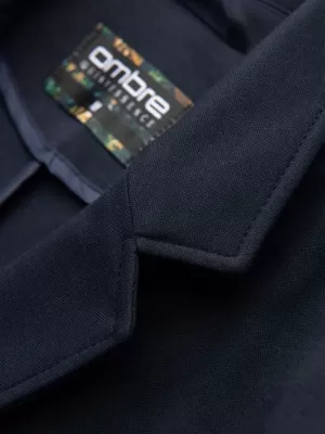 Kabát OMBRE OM-BLZB-0101 SÖTÉTKÉK