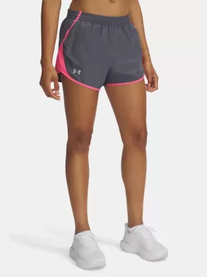 Női rövidnadrág UNDER ARMOUR UA FLY BY 3 SHORTS 1382438-027 SZÜRKE