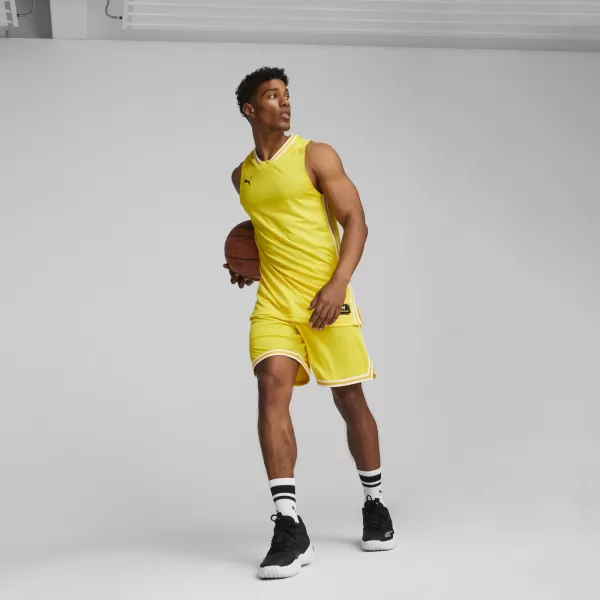  Férfi mez PUMA HOOPS TEAM GAME JERSEY 67662805 SZÁMÍTÓGÉPES SÁRGA 
