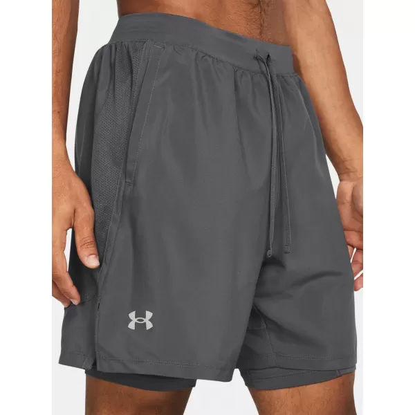  Férfi rövidnadrág UNDER ARMOUR UA LAUNCH 7'' 2-IN-1 SHORTS 1382641-025 SZÜRKE 