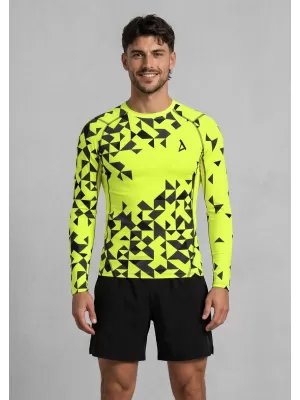 Férfi prémium funkcionális kompressziós ing ALTISPORT VOJ/ALM108TR03 NEON SÁRGA