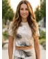 Női prémium crop top ALTISPORT VOJ/ALW001TR07 BARNA