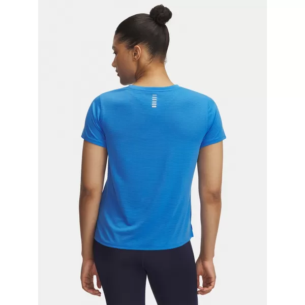  Női póló UNDER ARMOUR UA LAUNCH SHORTSLEEVE 1382434-402 KÉK 