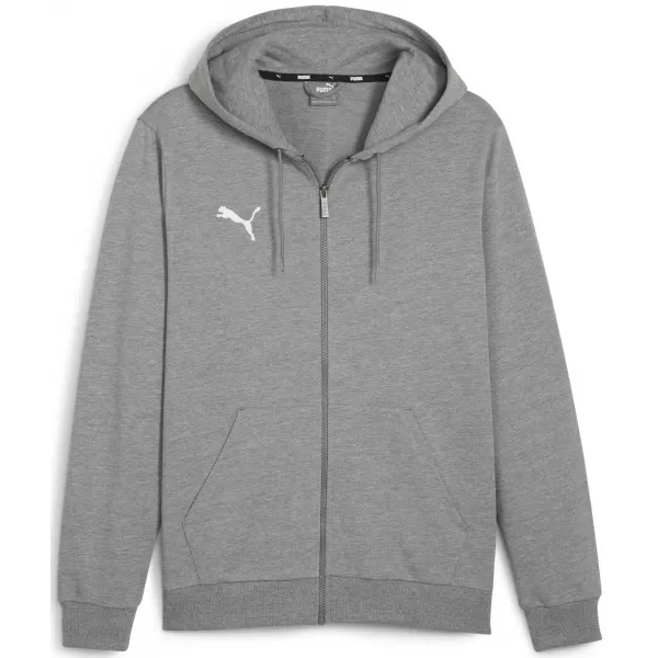  Kabát PUMA TEAMGOAL CASUALS HOODED JACK 658595_33 KÖZEPES SZÜRKE HEATHER/FEHÉR 