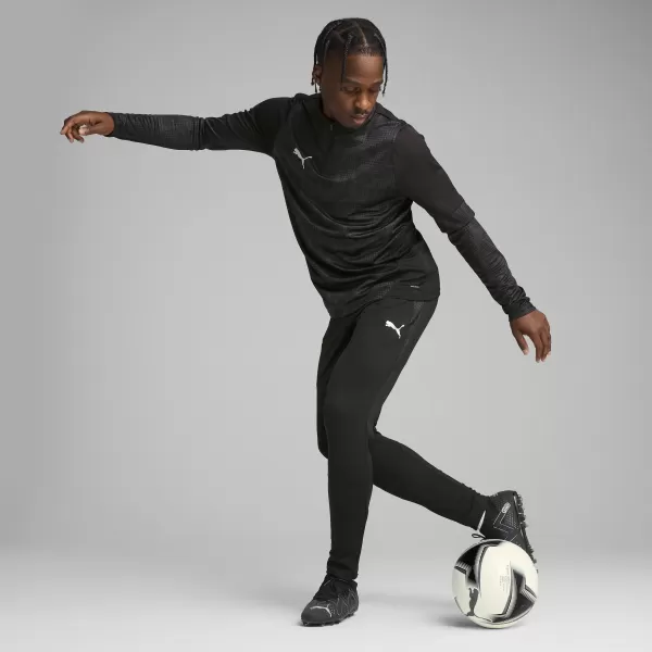  Férfi pulóver PUMA TEAMCUP TRAINING 1/4 ZIP TOP 659164_03 PUMA FEKETE/PUMA EZÜST 