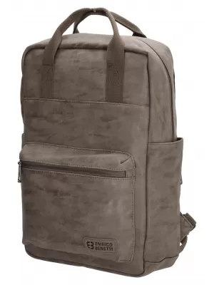 Hátizsák ENRICO BENETTI ROTTERDAM 13 NOTEBOOK BACKPACK KÖZEPES SZÜRKÉS