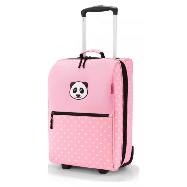  Gyermek bőrönd REISENTHEL TROLLEY XS KIDS PANDA PÖTTYÖS RÓZSASZÍN 
