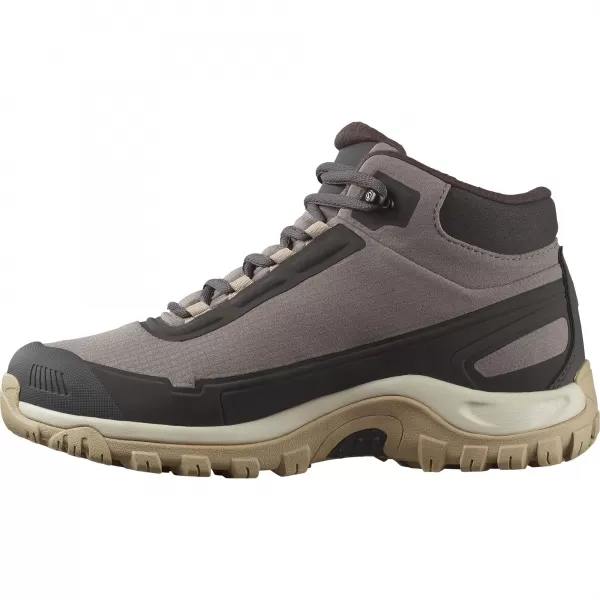  Női cipők SALOMON SHELTER WATERPROOF W SZILVA CICA/FANTOM/DESSZERT BARNA 