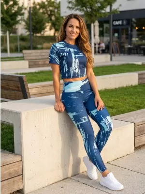 Női prémium crop top ALTISPORT VOJ/ALW010TR07 KRÁLOVSKÁ KIRÁLYKÉK