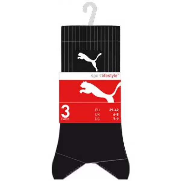  Férfi zokni PUMA CREW SOCK 3P 88035501 FEKETE 