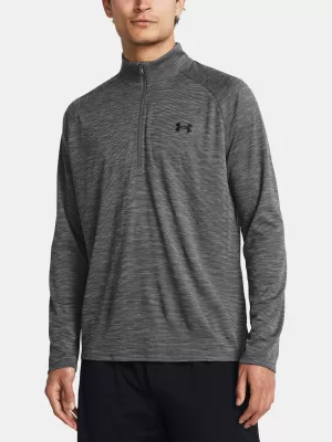 Férfi póló UNDER ARMOUR UA TECH TEXTURED 1/2 ZIP 1382797-025 SZÜRKE