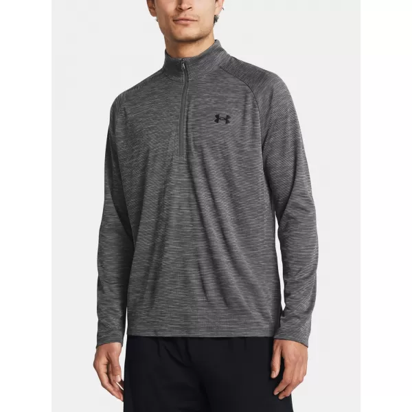  Férfi póló UNDER ARMOUR UA TECH TEXTURED 1/2 ZIP 1382797-025 SZÜRKE 