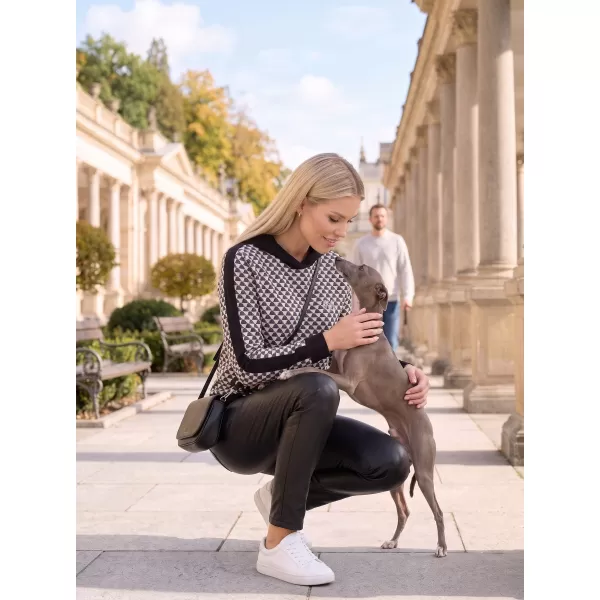  Női pulóver ALTISPORT GILL FEKETE/FEHÉR 