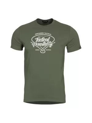 póló PENTAGON AGERON TACTICAL MENTALITY K09012 OLÍVA ZÖLD