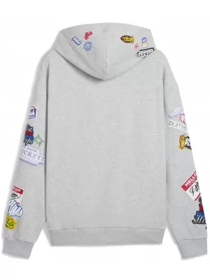 Férfi pulóver PUMA HOOPERHOTLINE PULLOVER HOODIE 63282703 VILÁGOSSZÜRKE HANGA