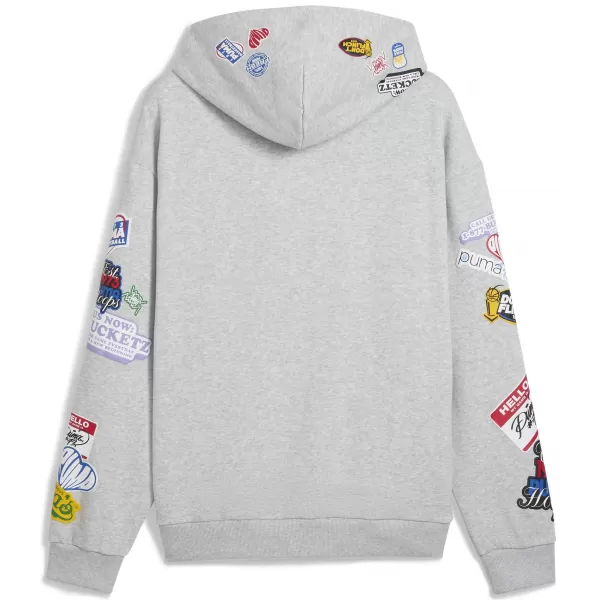  Férfi pulóver PUMA HOOPERHOTLINE PULLOVER HOODIE 63282703 VILÁGOSSZÜRKE HANGA 