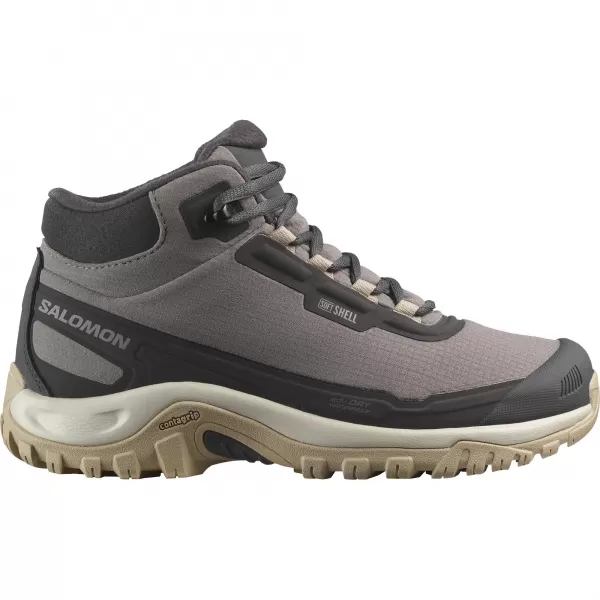  Női cipők SALOMON SHELTER WATERPROOF W SZILVA CICA/FANTOM/DESSZERT BARNA 