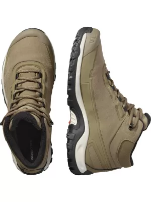 Férfi cipők SALOMON SHELTER WATERPROOF KŐSZÜRKE/FEKETE/ESŐS NAP