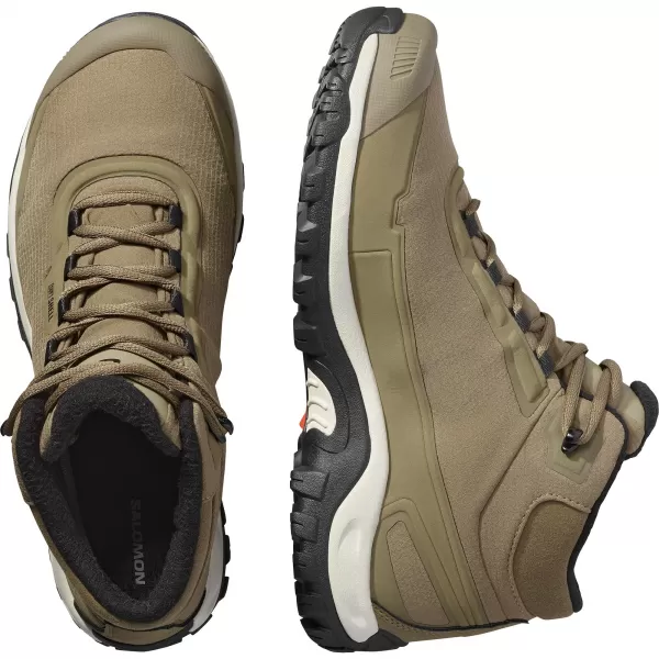  Férfi cipők SALOMON SHELTER WATERPROOF KŐSZÜRKE/FEKETE/ESŐS NAP 